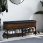 Banco zapatero madera de ingeniería marrón roble 102x32x45 cm en Bancos para recibidores y almacenamiento | Comprar online en Fo