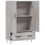 Aparador alto madera de ingeniería gris Sonoma 69,5x31x115 cm de vidaXL, Aparadores - Ref: Foro24-828234, Precio: 71,92 €, De...