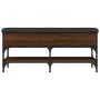 Banco zapatero madera de ingeniería marrón roble 102x32x45 cm en Bancos para recibidores y almacenamiento | Comprar online en Fo