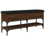 Banco zapatero madera de ingeniería marrón roble 102x32x45 cm en Bancos para recibidores y almacenamiento | Comprar online en Fo