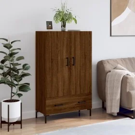 Aparador alto madera de ingeniería roble marrón 69,5x31x115 cm de vidaXL, Aparadores - Ref: Foro24-828243, Precio: 92,65 €, D...