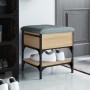 Banco zapatero madera de ingeniería roble Sonoma 42x42x45 cm en Bancos para recibidores y almacenamiento | Comprar online en For