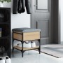 Banco zapatero madera de ingeniería roble Sonoma 42x42x45 cm en Bancos para recibidores y almacenamiento | Comprar online en For
