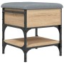 Banco zapatero madera de ingeniería roble Sonoma 42x42x45 cm en Bancos para recibidores y almacenamiento | Comprar online en For