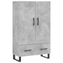 Aparador alto madera de ingeniería gris hormigón 69,5x31x115 cm de vidaXL, Aparadores - Ref: Foro24-828264, Precio: 93,07 €, ...