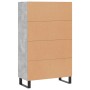 Aparador alto madera de ingeniería gris hormigón 69,5x31x115 cm de vidaXL, Aparadores - Ref: Foro24-828264, Precio: 93,07 €, ...