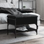 Banco zapatero madera de ingeniería negro 62x42x45 cm en Bancos para recibidores y almacenamiento | Comprar online en Foru.es
