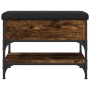 Banco zapatero madera de ingeniería roble ahumado 62x42x45 cm en Bancos para recibidores y almacenamiento | Comprar online en Fo