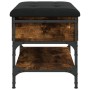 Banco zapatero madera de ingeniería roble ahumado 62x42x45 cm en Bancos para recibidores y almacenamiento | Comprar online en Fo