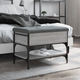 Banco zapatero madera de ingeniería gris Sonoma 62x42x45 cm en Bancos para recibidores y almacenamiento | Comprar online en Foru