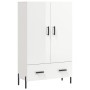 Aparador alto madera de ingeniería blanco brillo 69,5x31x115 cm de vidaXL, Aparadores - Ref: Foro24-828246, Precio: 106,35 €,...