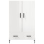 Aparador alto madera de ingeniería blanco brillo 69,5x31x115 cm de vidaXL, Aparadores - Ref: Foro24-828246, Precio: 106,35 €,...