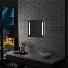 Espejo de pared de baño con LED 60x50 cm en Espejos | Comprar online en Foru.es