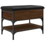 Banco zapatero madera de ingeniería marrón roble 62x42x45 cm en Bancos para recibidores y almacenamiento | Comprar online en For