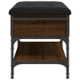 Banco zapatero madera de ingeniería marrón roble 62x42x45 cm en Bancos para recibidores y almacenamiento | Comprar online en For