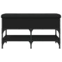 Banco zapatero madera de ingeniería negro 82x42x45 cm en Bancos para recibidores y almacenamiento | Comprar online en Foru.es