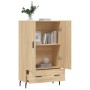 Aparador alto madera de ingeniería roble Sonoma 69,5x31x115 cm de vidaXL, Aparadores - Ref: Foro24-828255, Precio: 93,81 €, D...