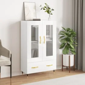 Aparador alto madera de ingeniería blanco brillo 69,5x31x115 cm de vidaXL, Aparadores - Ref: Foro24-828278, Precio: 98,22 €, ...