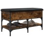 Banco zapatero madera de ingeniería roble ahumado 82x42x45 cm en Bancos para recibidores y almacenamiento | Comprar online en Fo