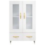 Aparador alto madera de ingeniería blanco brillo 69,5x31x115 cm de vidaXL, Aparadores - Ref: Foro24-828278, Precio: 99,80 €, ...