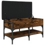 Banco zapatero madera de ingeniería roble ahumado 82x42x45 cm en Bancos para recibidores y almacenamiento | Comprar online en Fo