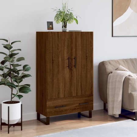 Aparador alto madera de ingeniería roble marrón 69,5x31x115 cm de vidaXL, Aparadores - Ref: Foro24-828267, Precio: 94,66 €, D...