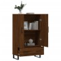 Aparador alto madera de ingeniería roble marrón 69,5x31x115 cm de vidaXL, Aparadores - Ref: Foro24-828267, Precio: 94,66 €, D...