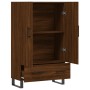Aparador alto madera de ingeniería roble marrón 69,5x31x115 cm de vidaXL, Aparadores - Ref: Foro24-828267, Precio: 94,66 €, D...