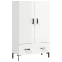 Aparador alto madera de ingeniería blanco brillo 69,5x31x115 cm de vidaXL, Aparadores - Ref: Foro24-828238, Precio: 99,56 €, ...