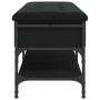 Banco zapatero madera de ingeniería negro 102x42x45 cm en Bancos para recibidores y almacenamiento | Comprar online en Foru.es