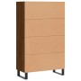 Aparador alto madera de ingeniería roble marrón 69,5x31x115 cm de vidaXL, Aparadores - Ref: Foro24-828267, Precio: 94,66 €, D...