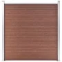 Set de valla 9 cuadradas + 1 oblicua WPC marrón 1657x186 cm de vidaXL, Paneles de vallas - Ref: Foro24-3053223, Precio: 2,00 ...