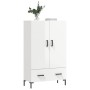 Aparador alto madera de ingeniería blanco brillo 69,5x31x115 cm de vidaXL, Aparadores - Ref: Foro24-828238, Precio: 99,56 €, ...