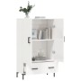Aparador alto madera de ingeniería blanco brillo 69,5x31x115 cm de vidaXL, Aparadores - Ref: Foro24-828238, Precio: 99,56 €, ...