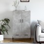 Aparador alto madera de ingeniería gris hormigón 69,5x31x115 cm de vidaXL, Aparadores - Ref: Foro24-828248, Precio: 79,85 €, ...