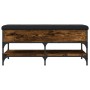 Banco zapatero madera de ingeniería roble ahumado 102x42x45 cm en Bancos para recibidores y almacenamiento | Comprar online en F