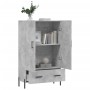 Aparador alto madera de ingeniería gris hormigón 69,5x31x115 cm de vidaXL, Aparadores - Ref: Foro24-828248, Precio: 79,85 €, ...