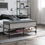 Banco zapatero madera de ingeniería gris Sonoma 102x42x45 cm en Bancos para recibidores y almacenamiento | Comprar online en For