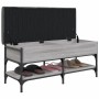 Banco zapatero madera de ingeniería gris Sonoma 102x42x45 cm en Bancos para recibidores y almacenamiento | Comprar online en For