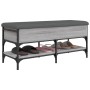 Banco zapatero madera de ingeniería gris Sonoma 102x42x45 cm en Bancos para recibidores y almacenamiento | Comprar online en For