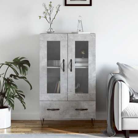 Aparador alto madera de ingeniería gris hormigón 69,5x31x115 cm de vidaXL, Aparadores - Ref: Foro24-828296, Precio: 85,03 €, ...