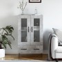 Aparador alto madera de ingeniería gris hormigón 69,5x31x115 cm de vidaXL, Aparadores - Ref: Foro24-828296, Precio: 85,03 €, ...