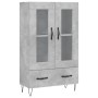 Aparador alto madera de ingeniería gris hormigón 69,5x31x115 cm de vidaXL, Aparadores - Ref: Foro24-828296, Precio: 85,03 €, ...