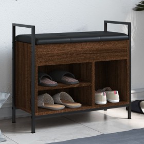 Banco zapatero madera de ingeniería marrón roble 65,5x32x57,5cm en Bancos para recibidores y almacenamiento | Comprar online en 