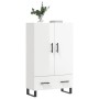 Aparador alto madera de ingeniería blanco brillo 69,5x31x115 cm de vidaXL, Aparadores - Ref: Foro24-828262, Precio: 103,12 €,...