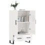 Aparador alto madera de ingeniería blanco brillo 69,5x31x115 cm de vidaXL, Aparadores - Ref: Foro24-828262, Precio: 103,12 €,...