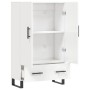 Aparador alto madera de ingeniería blanco brillo 69,5x31x115 cm de vidaXL, Aparadores - Ref: Foro24-828262, Precio: 103,12 €,...