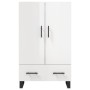 Aparador alto madera de ingeniería blanco brillo 69,5x31x115 cm de vidaXL, Aparadores - Ref: Foro24-828262, Precio: 103,12 €,...