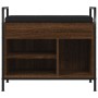 Banco zapatero madera de ingeniería marrón roble 65,5x32x57,5cm en Bancos para recibidores y almacenamiento | Comprar online en 