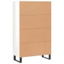 Aparador alto madera de ingeniería blanco brillo 69,5x31x115 cm de vidaXL, Aparadores - Ref: Foro24-828262, Precio: 103,12 €,...